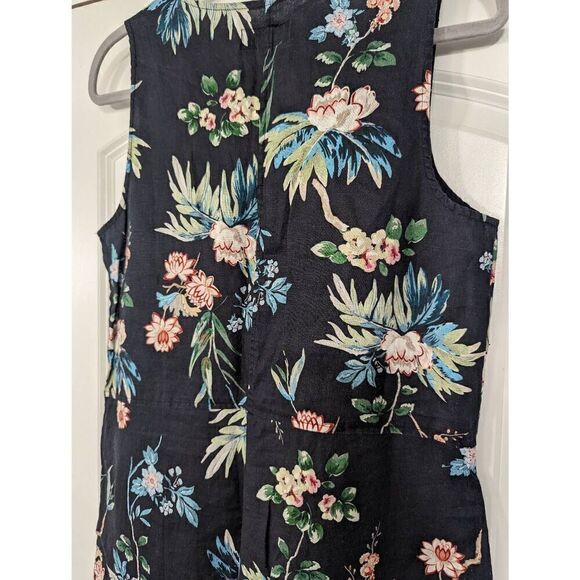 Johnny Was Workshop Easy Linen Jumpsuit Women's‎ size Small black floral NWTs - Picture 11 of 12